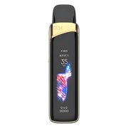 Uwell Caliburn G4 Pro Pod Kit in Desert Gold – advanced pod system with 1000mAh built-in battery, 2ml refillable pods, OLED display, and airflow control for MTL and RDTL vaping.